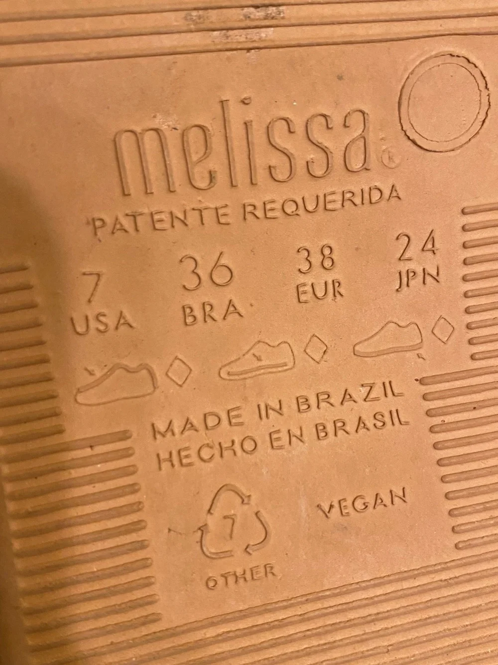 MELISSA WOMENS PLATFORM SLIDES IN CAMEL TAN SIZE 7 CHUNKY TRENDY EXPENSIVE